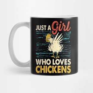 Just A Girl Who Loves Chickens T Shirt For Women T-Shirt Mug